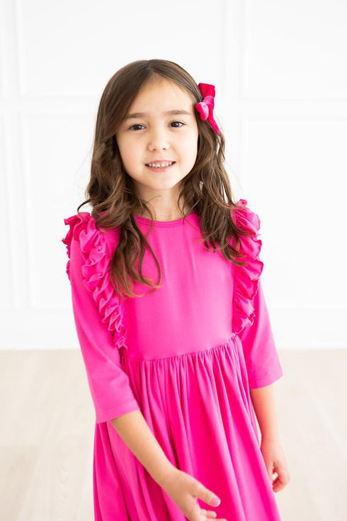 hot-pink-ruffle-twirl-dress Mila & Rose - Sophia's Style-5